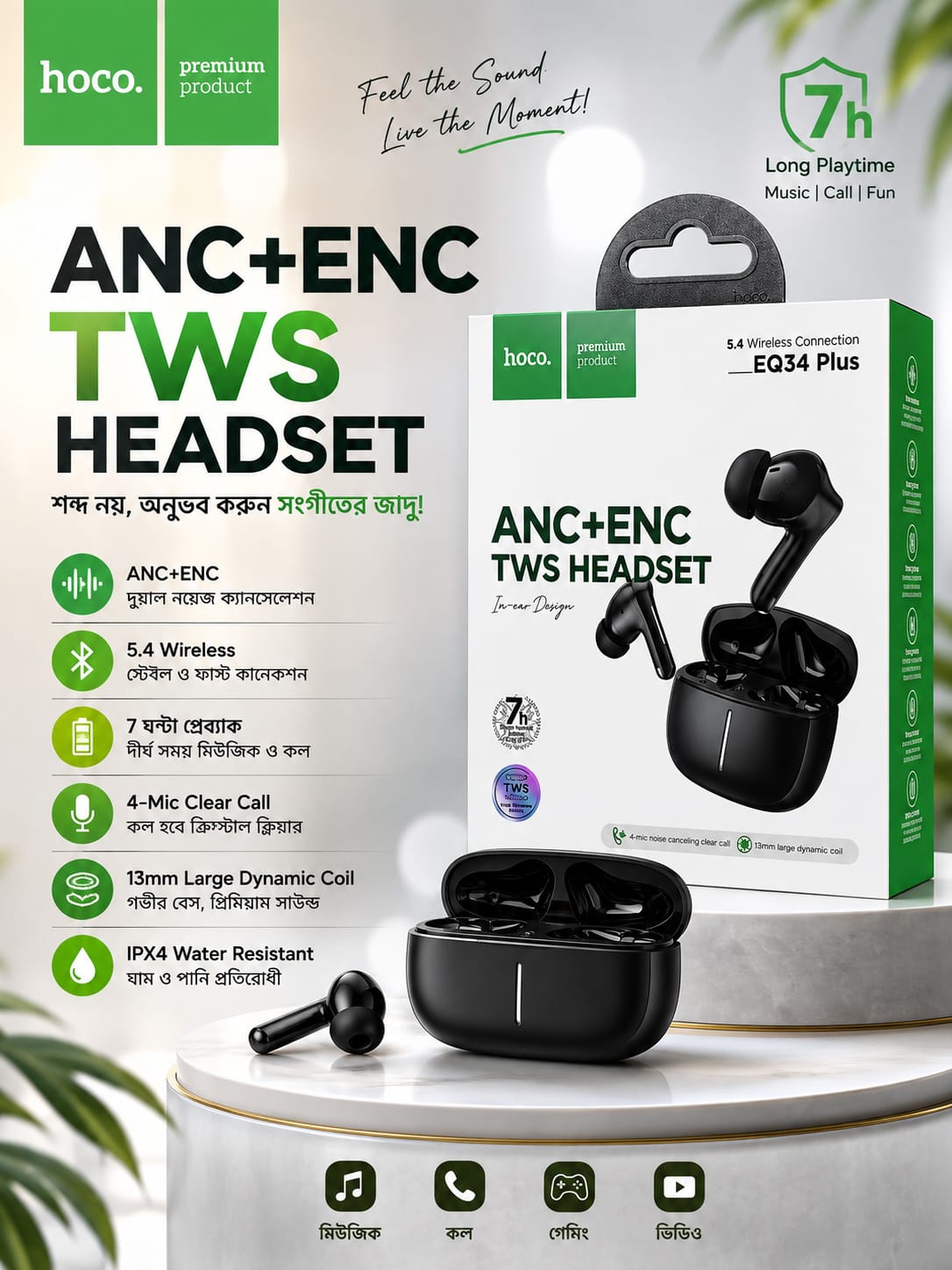 ANS+ENC TWS HEADSET